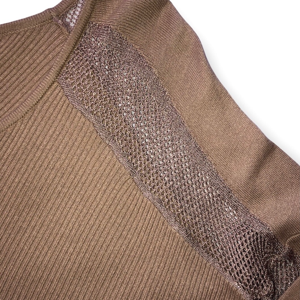 Tan Ribbed Guess Sweater - Picture 5 of 6